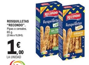 Oferta de Recondo - Rosquilletas por 1€ en E.Leclerc