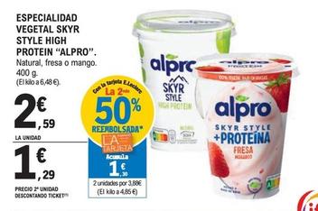 Oferta de Alpro - Especialidad Vegetal Skyr Style High Protein por 2,59€ en E.Leclerc