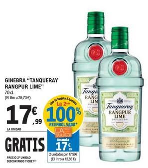 Oferta de Tanqueray - Ginebra Rangpur Lime por 17,99€ en E.Leclerc