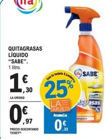 Oferta de Sabe - Quitagrasas Liquido por 1,3€ en E.Leclerc