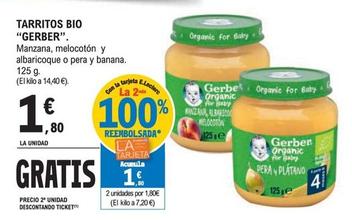Oferta de Gerber - Tarritos Bio por 1,8€ en E.Leclerc