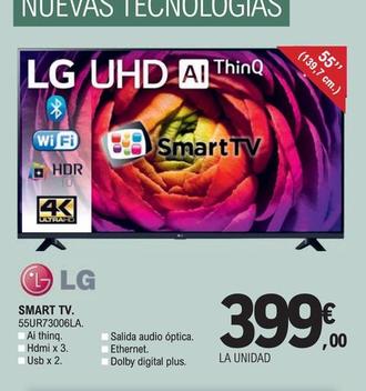 Oferta de Lg - Smart TV 55UR73006LA por 399€ en E.Leclerc