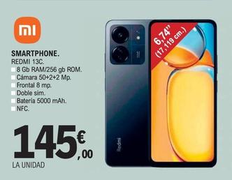 Oferta de Xiaomi - Smartphone REDMI 13C por 145€ en E.Leclerc