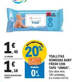 Oferta de Ifa Unnia - Toallitas Humedas Baby Fresh Con Tapa por 1,45€ en E.Leclerc
