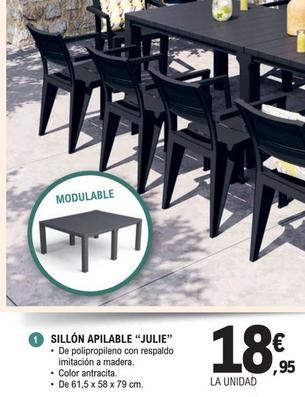 Oferta de Sillón Apilable " Julie " por 18,95€ en E.Leclerc