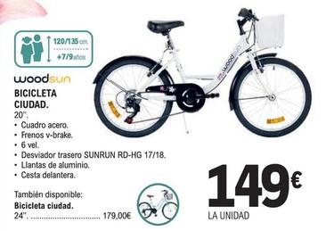 Oferta de Woodsun - Bicicleta Ciudad por 149€ en E.Leclerc
