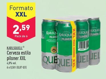 Oferta de Karlsquell - Cerveza Estilo Pilsner XXL por 2,59€ en ALDI