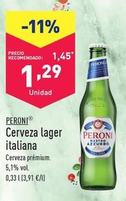 Oferta de Peroni - Cerveza Lager Italiana por 1,29€ en ALDI