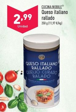 Oferta de Cucina Nobile - Queso Italiano Rallado por 2,99€ en ALDI