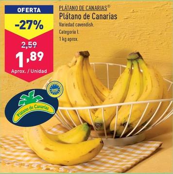 Oferta de Platano De Canarias - Plantano De Canarias por 1,89€ en ALDI