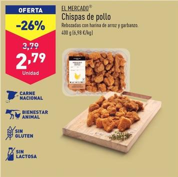 Oferta de El Mercado - Chispas De Pollo por 2,79€ en ALDI