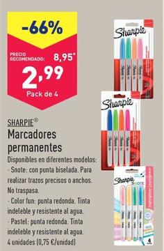 Oferta de Sharpie - Marcadores Permanentes  por 2,99€ en ALDI