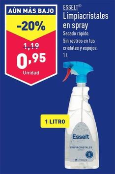 Oferta de Esselt - Limpiacristales En Spray por 0,95€ en ALDI