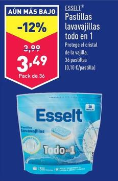 Oferta de Esselt - Pastillas Lavavajillas Todo En 1 por 3,49€ en ALDI