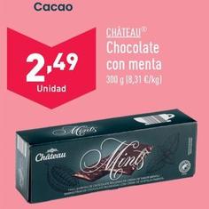 Oferta de Chateau - Chocolate con menta por 2,49€ en ALDI