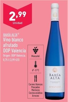 Oferta de Bahia Alta - Vino Blanco Afrutado DOP Valencia por 2,99€ en ALDI