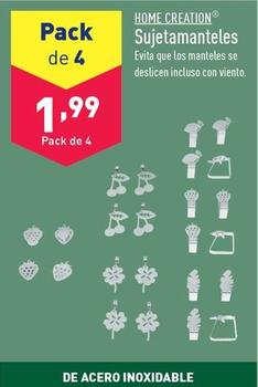 Oferta de Home Creation - Sujetamanteles por 1,99€ en ALDI