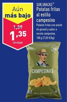 Oferta de Sun Snack - Patatas Fritas Al Estilo Campesino por 1,35€ en ALDI