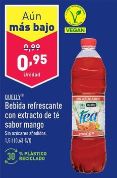 Oferta de Quelly - Bebida Refrescante Con Extracto De Te Sabor Mango por 0,95€ en ALDI
