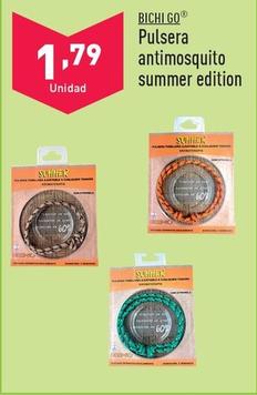 Oferta de Bichi Go - Pulsera Antimosquito Summer Edition por 1,79€ en ALDI
