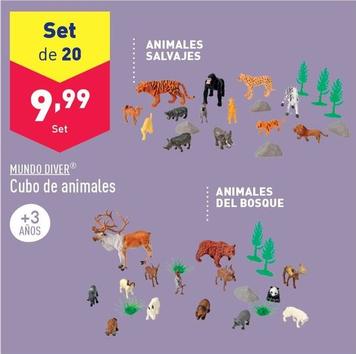 Oferta de Mundo Diver - Cubo De Animales por 9,99€ en ALDI