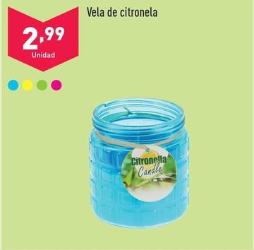 Oferta de Vela De Citronela por 2,99€ en ALDI