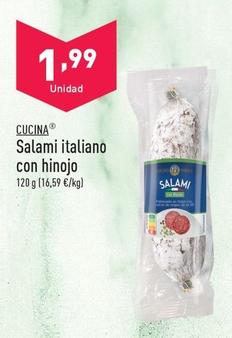 Oferta de Cucina - Salami Italiano Con Hinojo por 1,99€ en ALDI