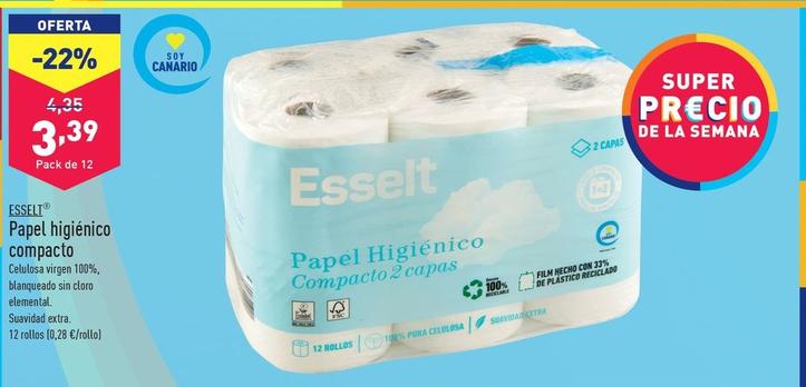 Oferta de Esselt Papel Higienico Compacto por 3,39€ en ALDI