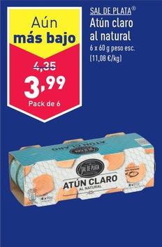 Oferta de Sal De Plata - - Atun Claro Al Natural por 3,99€ en ALDI