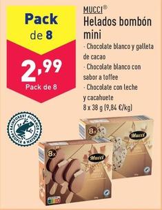 Oferta de Mucci - Helados Bombon Mini por 2,99€ en ALDI