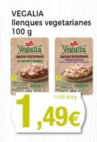 Oferta de Vegalia - Llenques Vegetarianes por 1,49€ en Supermercats Jespac
