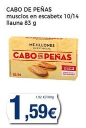 Oferta de Cabo De Peñas - Musclos En Escabetx por 1,59€ en Supermercats Jespac