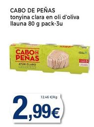 Oferta de Cabo De Peñas - Tonyina Clara En Oli D'oliva  por 2,99€ en Supermercats Jespac