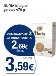 Oferta de Nuria - Integral Galetes por 3,59€ en Supermercats Jespac