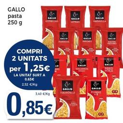 Oferta de Gallo - Pasta por 0,85€ en Supermercats Jespac