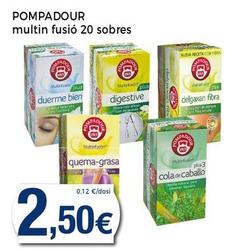 Oferta de Pompadour - Multin Fusion 20 Sobres por 2,5€ en Supermercats Jespac