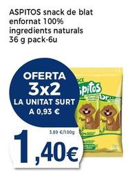 Oferta de Aspitos - Snack De Blat Enfornat 100% Ingredients Naturals por 1,4€ en Supermercats Jespac