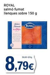 Oferta de Royal - Salmó Fumat Llenques Sobre por 8,79€ en Supermercats Jespac