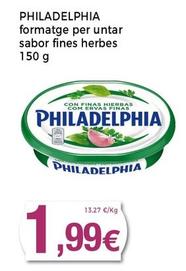 Oferta de Philadelphia - Formatge Per Untar Sabor Fines Herbes por 1,99€ en Supermercats Jespac
