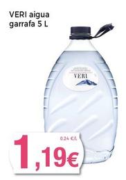 Oferta de Veri - Aigua Garrafa por 1,19€ en Supermercats Jespac