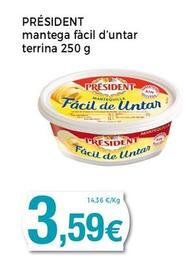 Oferta de Président - Mantega Facil D'untar Terrina por 3,59€ en Supermercats Jespac