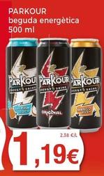Oferta de Parkour - Beguda Energetica por 1,19€ en Supermercats Jespac