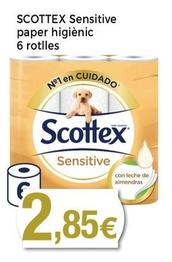 Oferta de Scottex - Sensitive Paper Higienic por 2,85€ en Supermercats Jespac