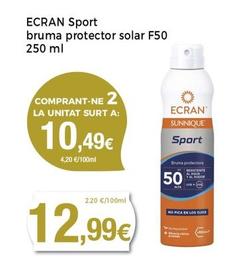 Oferta de Ecran - Sport Bruma Protector Solar Pf50 por 12,99€ en Supermercats Jespac