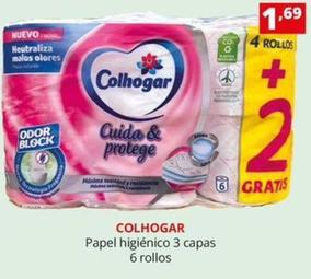 Oferta de Colhogar - Papel Higiénico 3 Capas 6 Rollos por 1,69€ en Supermercados Extremadura