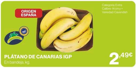 Oferta de Plátano Canarias IGP por 2,49€ en Supercor