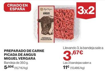 Oferta de Miguel Vergara - Preparado De Carne Picada De Angus por 5,5€ en Supercor
