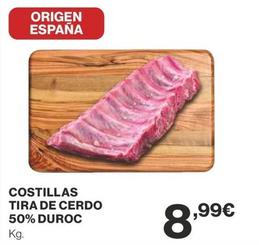 Oferta de Costillas Tira De Cerdo 50% Duroc por 8,99€ en Supercor