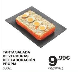 Oferta de Tarta Salada De Verduras De Elaboración Propia por 9,99€ en Supercor