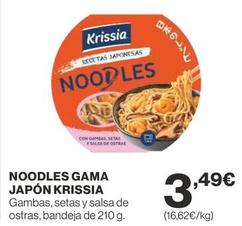 Oferta de Krissia - Noodles Gama Japon por 3,49€ en Supercor
